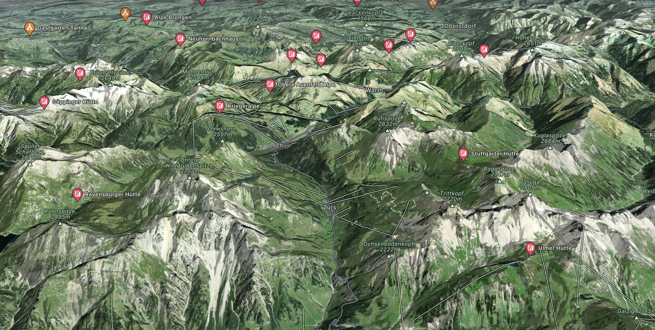 Arlberg Map