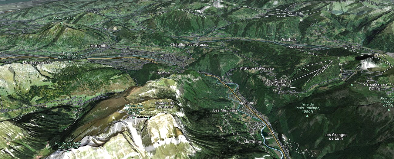 Arve Valley Map