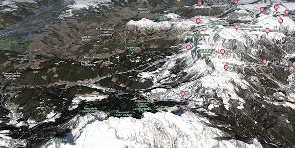 Carezza Ski Map