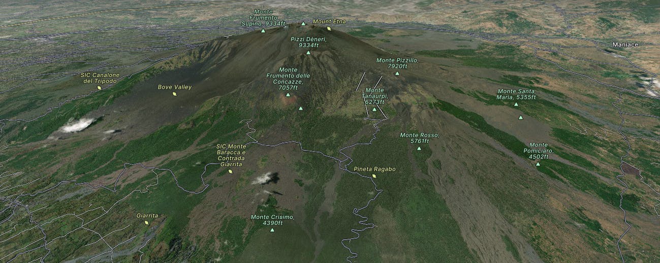 Etna Nord Map