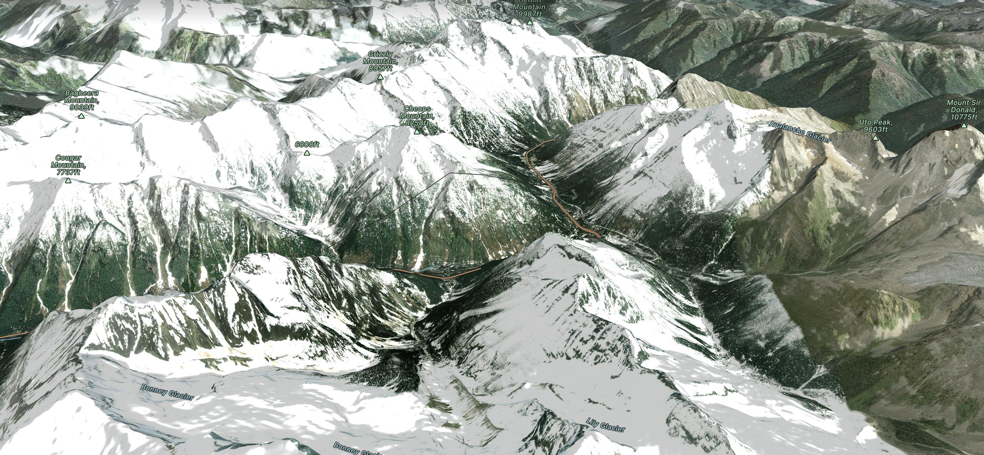 Glacier National Park (Canada) Map
