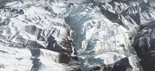 Les Deux Alpes and La Grave Map