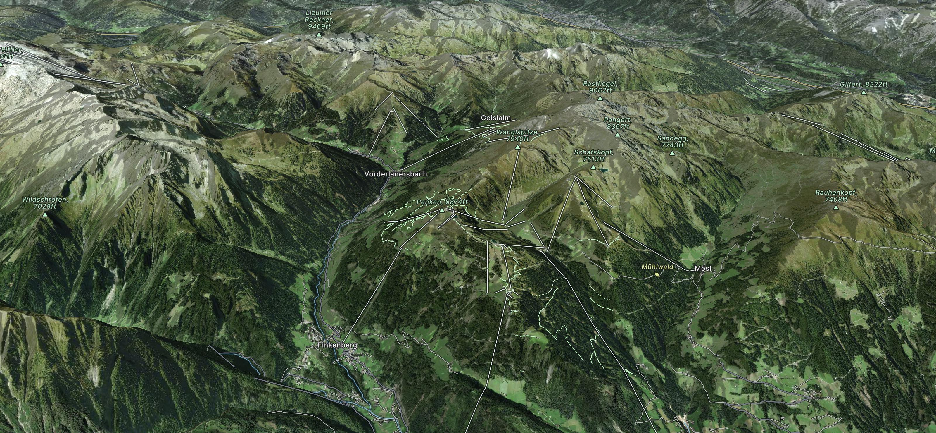Mayrhofen Map