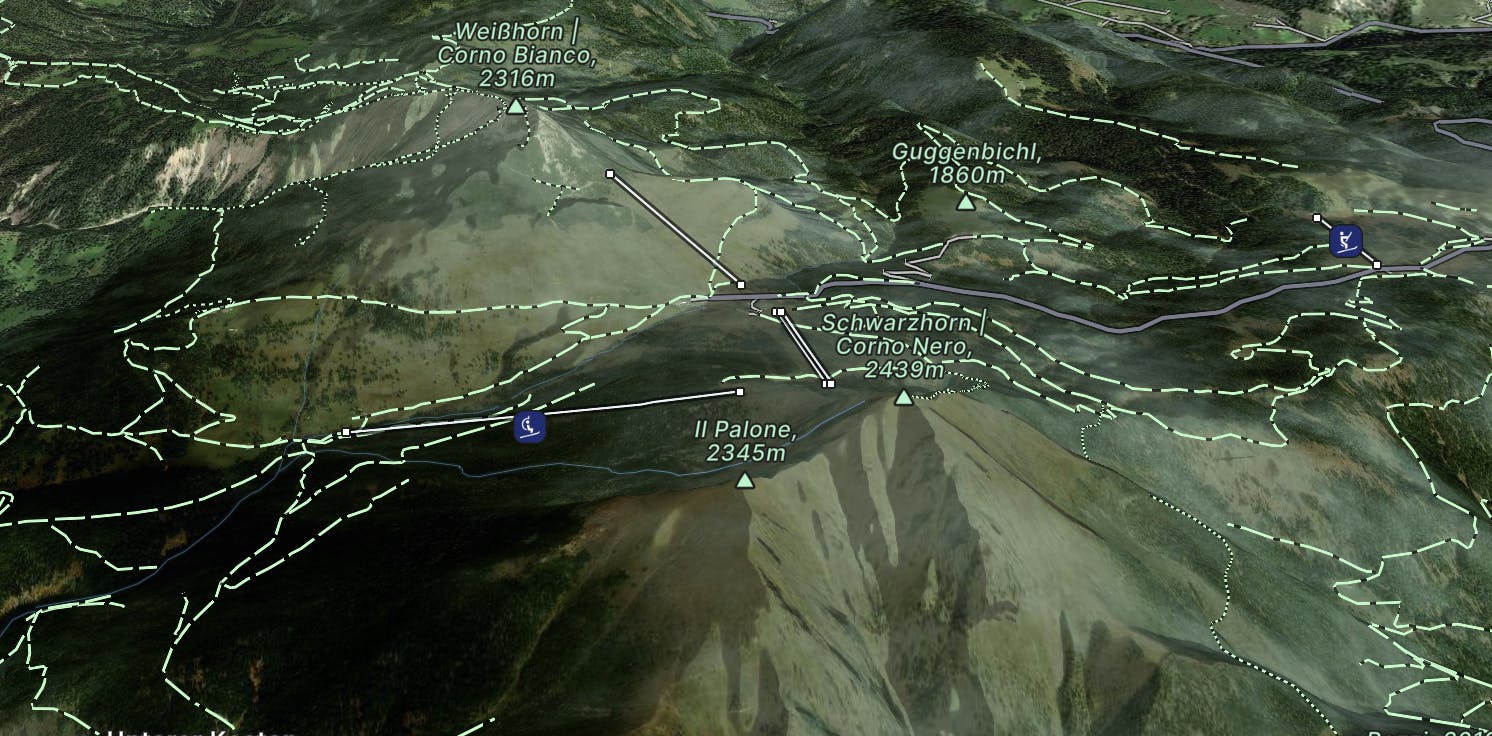 Passo Oclini Map