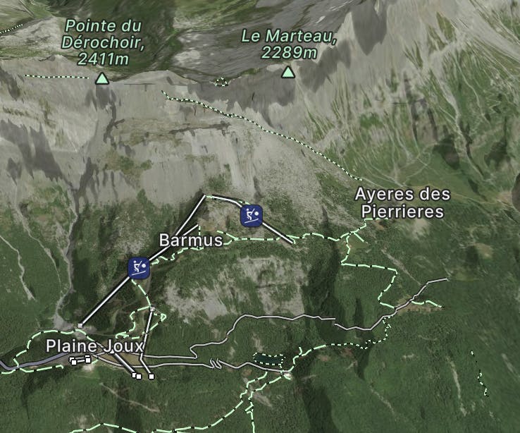Passy - Plaine Joux Map