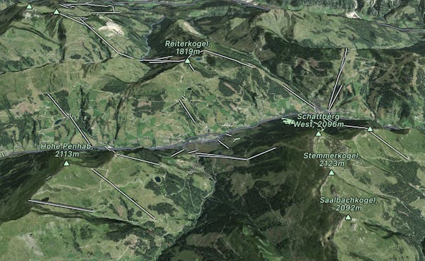 Saalbach Hinterglemm and Saalfelden Leogang Map