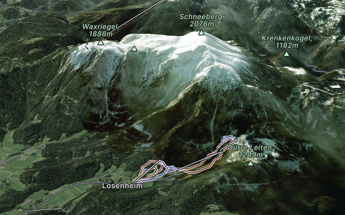 Salamander Skigebiet Puchberg Map