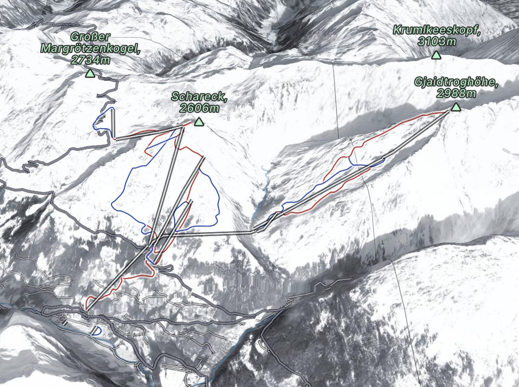 Skigebiet Grossglockner Heiligenblut Map