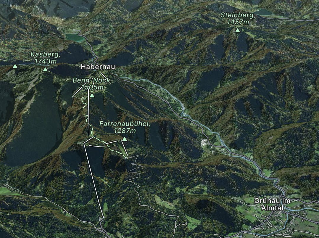 Skigebiet Kasberg Grünau Map