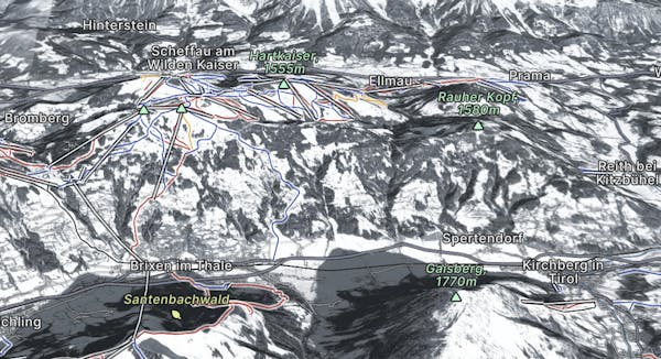 Skiwelt Wilder Kaiser Brixental Map
